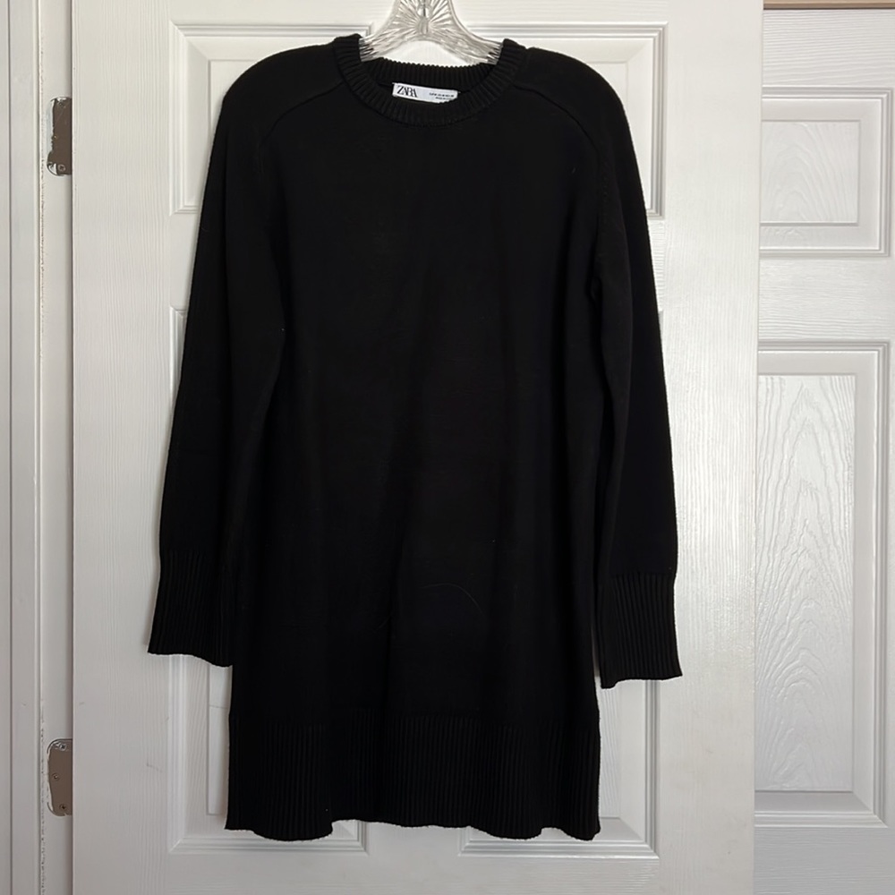 Zara Black Short Knit Dress M